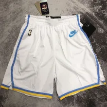 2023 Lakers White Retro NBA Pants