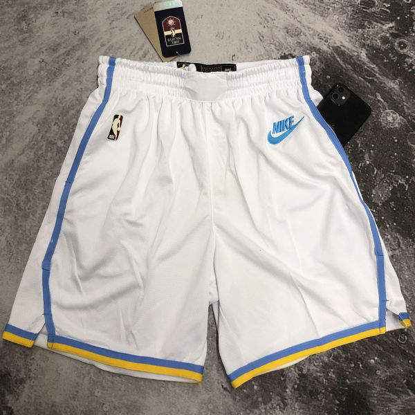 2023 Lakers White Retro NBA Pants