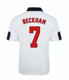 1998 England Home White Retro Soccer Jersey