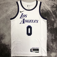 2023 Lakers WESTBROOK #0 White City Edition NBA Jerseys