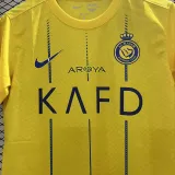 2023/24 Al Nassr 1:1 Quality Home Yellow Fans Soccer Jersey
