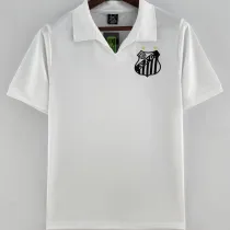 1970 Santos Home White Retro Soccer Jersey