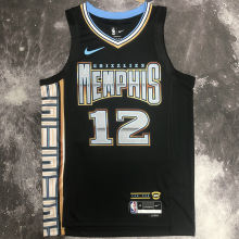 Grizzlies MORANT #12 Black City Edition NBA Jerseys