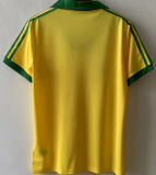 1978 Brazil Home Yellow Retro Soccer Jersey
