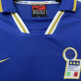 1996 Italy Home Blue Retro Soccer Jersey