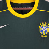 1998 Brazil GK Dark Green Retro Soccer Jersey