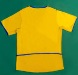 2002/03 Leeds United Third Yellow Retro Soccer Jersey