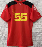 2023 Ferrari F1 55 Red Team T-Shirt 圆领