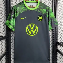 2023/24 Wolfsburg Away Black Fans Soccer Jersey