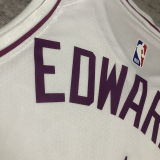Timberwolves EDWAROS #1 White Pink NBA Jerseys