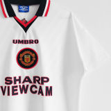 1996/97 M Utd Away White Retro Soccer Jersey