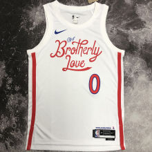 76ers MAXEY #0 White City Edition NBA Jerseys
