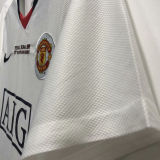 2008/09 M Utd Away White Retro UCL Version Soccer Jersey（胸前有绣欧冠决赛小字）