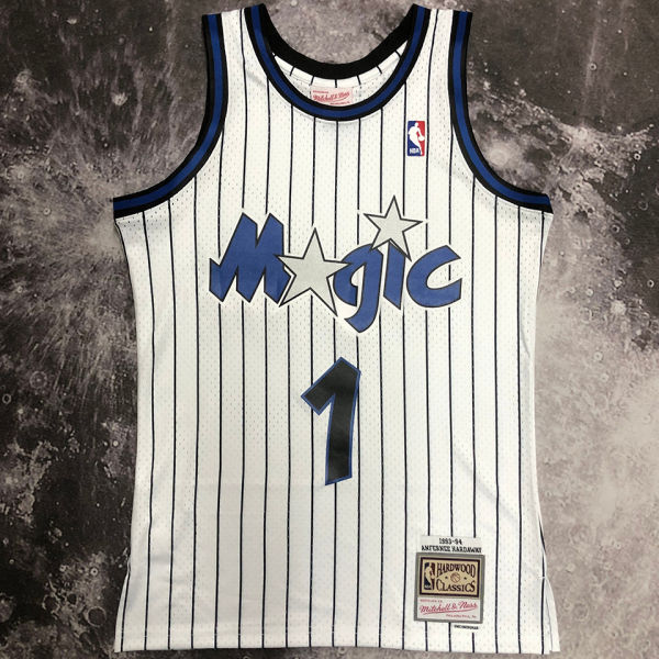 1993-94 Magic HARDAWAY #1 White Retro NBA Jerseys 热压