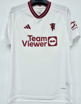 2023/24 M Utd 1:1 Quality Third White Fans Soccer Jersey