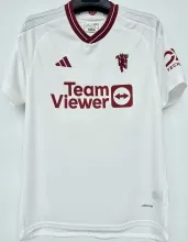 2023/24 M Utd 1:1 Quality Third White Fans Soccer Jersey