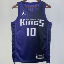 2023/24 Kings SABONIS #10 Purple NBA Jerseys 热压