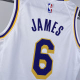 Lakers JAMES #6 White Kids NBA Jersey 热压