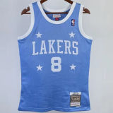 2004/05 Lakers BRYANT #8 Light Blue Retro NBA Jerseys 热压