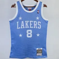 2004/05 Lakers BRYANT #8 Light Blue Retro NBA Jerseys 热压