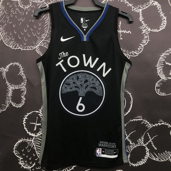 Warriors YOUNG #6 Black Grey NBA Jerseys