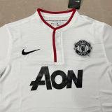 2013/14 M Utd Away White Retro Soccer Jersey