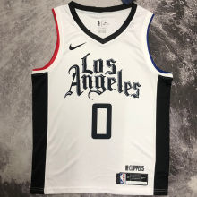 Clippers WESTBROOK #0 White NBA Jerseys