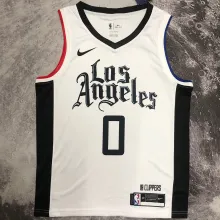 Clippers WESTBROOK #0 White NBA Jerseys