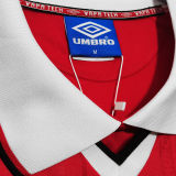 1999/2000 M Utd Home Long Sleeve Retro Soccer Jersey