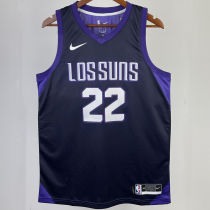 Suns AYTON #22 Purple City Edition NBA Jerseys
