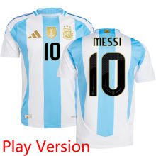 MESSI #10 Argentina Home Player Version Soccer Jersey 2024/25 (Have FlFA World Champion 2022 有胸前章) ★★