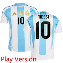 MESSI #10 Argentina Home Player Version Soccer Jersey 2024/25 (Have FlFA World Champion 2022 有胸前章) ★★