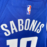2024 Kings SABONIS #10 Blue City Edition NBA Jerseys 热压