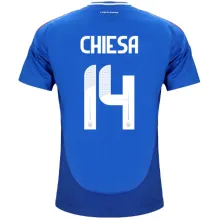 CHIESA #14 Italy 1:1 Quality Home Blue Fans Jersey 2024/25 ★★