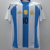 2024/25 Argentina Home Player Version Soccer Jersey (Have FlFA World Champion 2022 有胸前章)