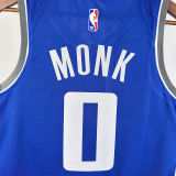 2024 Kings MONK #0 Blue City Edition NBA Jerseys 热压