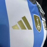 2024/25 Argentina Home Player Version Soccer Jersey (Have FlFA World Champion 2022 有胸前章)