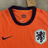 VIRGIL #4 NL Home Orange Fans Soccer Jersey 2024/25 ★★