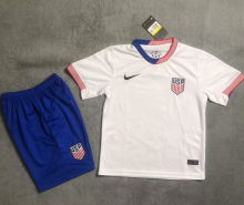 2024/25 U.S Home White Kids Soccer Jersey