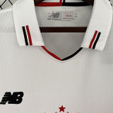 2024/25 Sao Paulo 1:1 Home White Fans Soccer Jersey (All Sponsor 全广告)