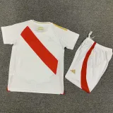 2024/25 Peru Home White Kids Soccer Jersey