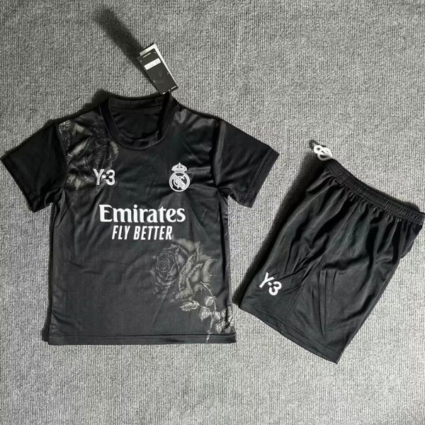 2024/25 RM x Y3 Black Kids Soccer Jersey