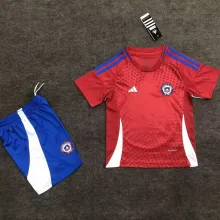 2024/25 Chile Home Red Kids Soccer Jersey