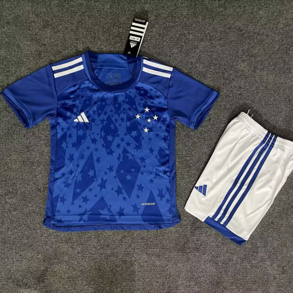 2024/25 Cruzeiro Home Kids Soccer Jersey