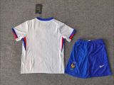 2024/25 France Away White Kids Soccer Jersey