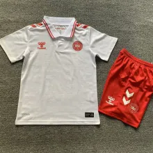 2024/25 Denmark Away White Kids Soccer Jersey