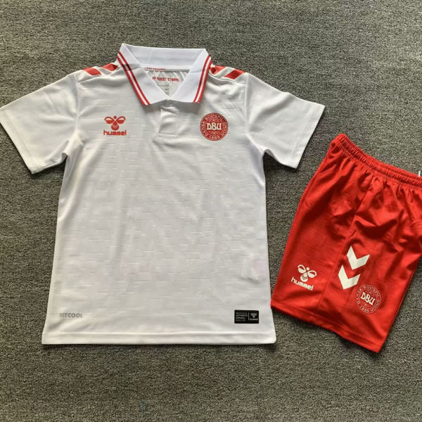 2024/25 Denmark Away White Kids Soccer Jersey
