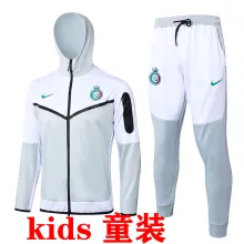 2024/25 Al Nassr White Kids Hoody Zipper Jacket Tracksuit