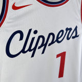 2024/25 Clippers HARDEN #1 White NBA Jerseys