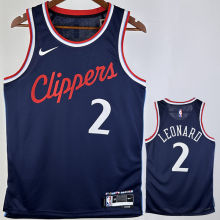 2024/25 Clippers LEONARD #2 Sapphire Blue NBA Jerseys